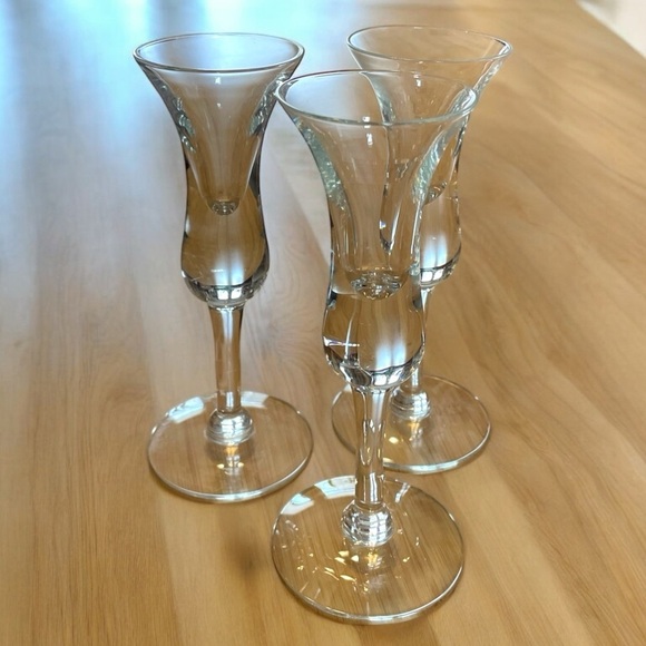 Holmegaard aperitif cordial glasses, set of three, vintage, no flaws, MCM - Picture 4 of 6